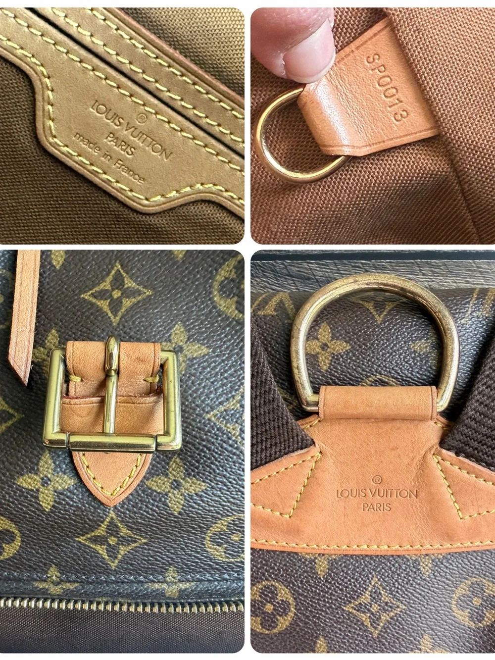 Authentic Louis Vuitton Montsouris GM Monogram Backpack Vintage Bag Tote